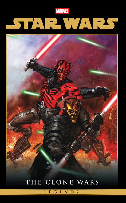STAR WARS LEGENDS: THE CLONE WARS OMNIBUS VOL. 1 DAVE DORMAN COVER [DM ONLY] HARDCOVER