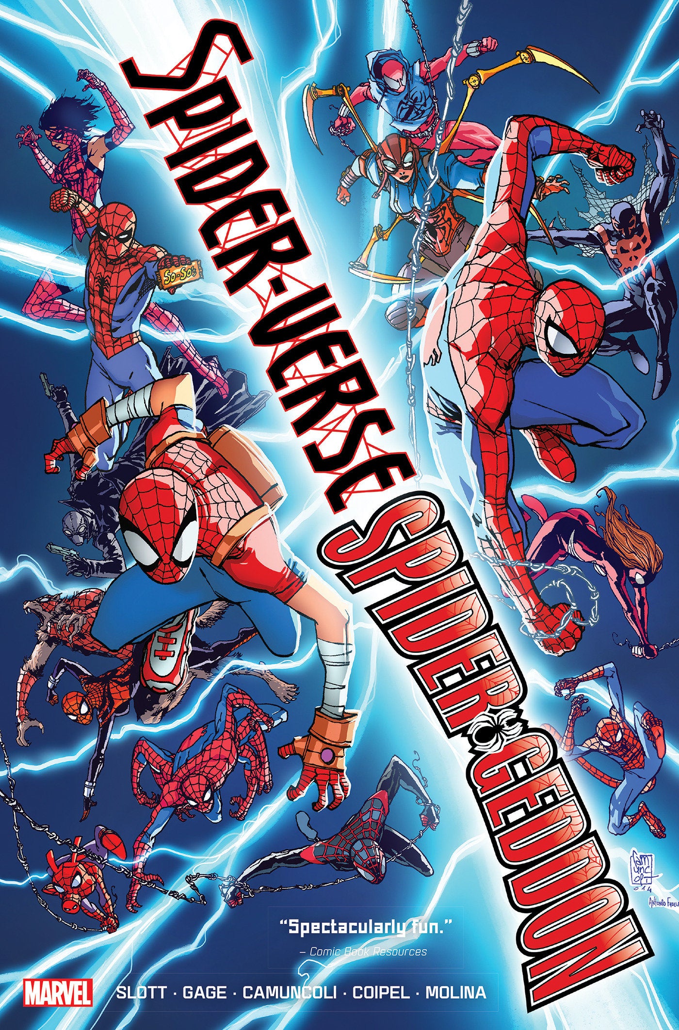 SPIDER-VERSE/SPIDER-GEDDON OMNIBUS GIUSEPPE CAMUNCOLI COVER [NEW PRINTING, DM ONLY] HARDCOVER