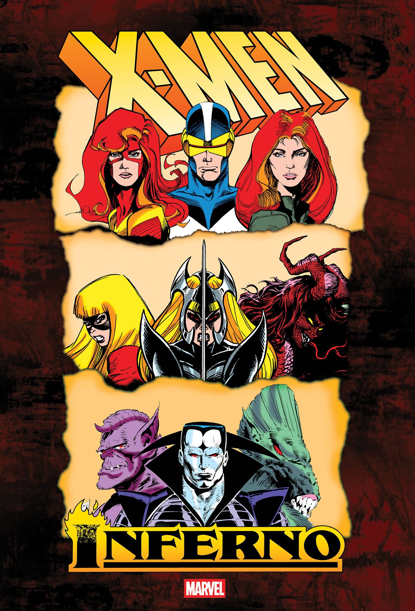 X-MEN: INFERNO OMNIBUS SILVESTRI/BLEVINS/SIMONSON HEADSHOTS COVER [NEW PRINTING, DM ONLY] HARDCOVER