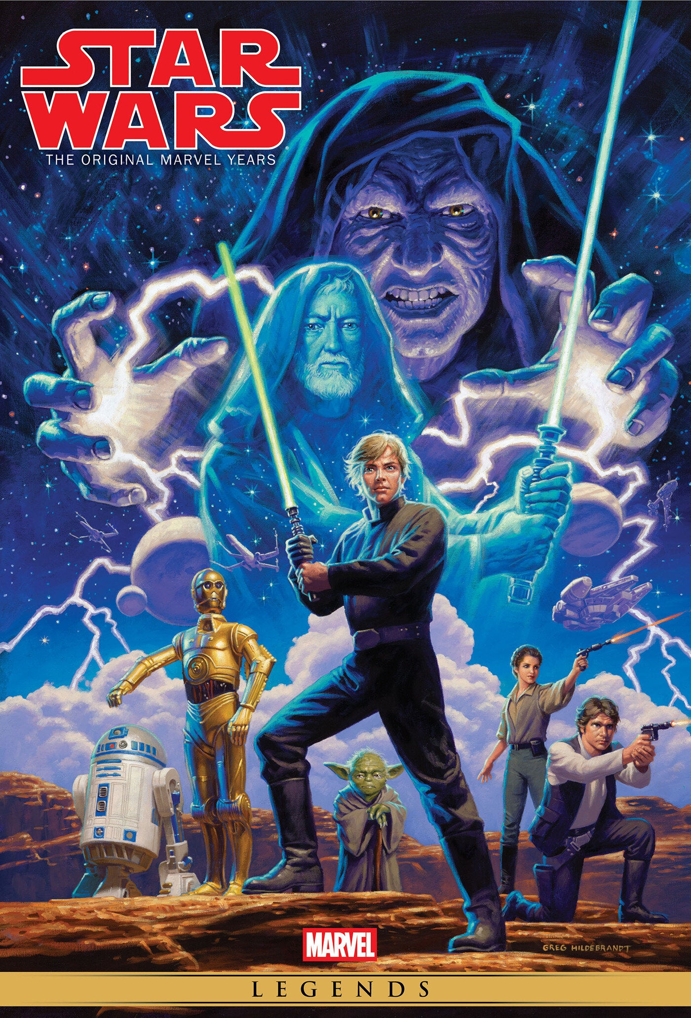 STAR WARS: THE ORIGINAL MARVEL YEARS OMNIBUS VOL. 3 GREG HILDEBRANDT COVER [NEW PRINTING, DM ONLY] HARDCOVER