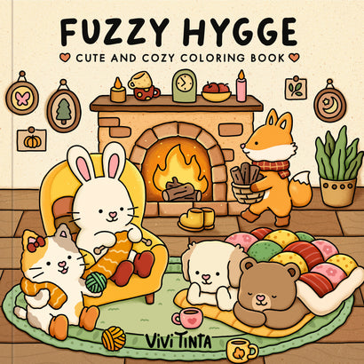 FUZZY HYGGE COLORING BOOK