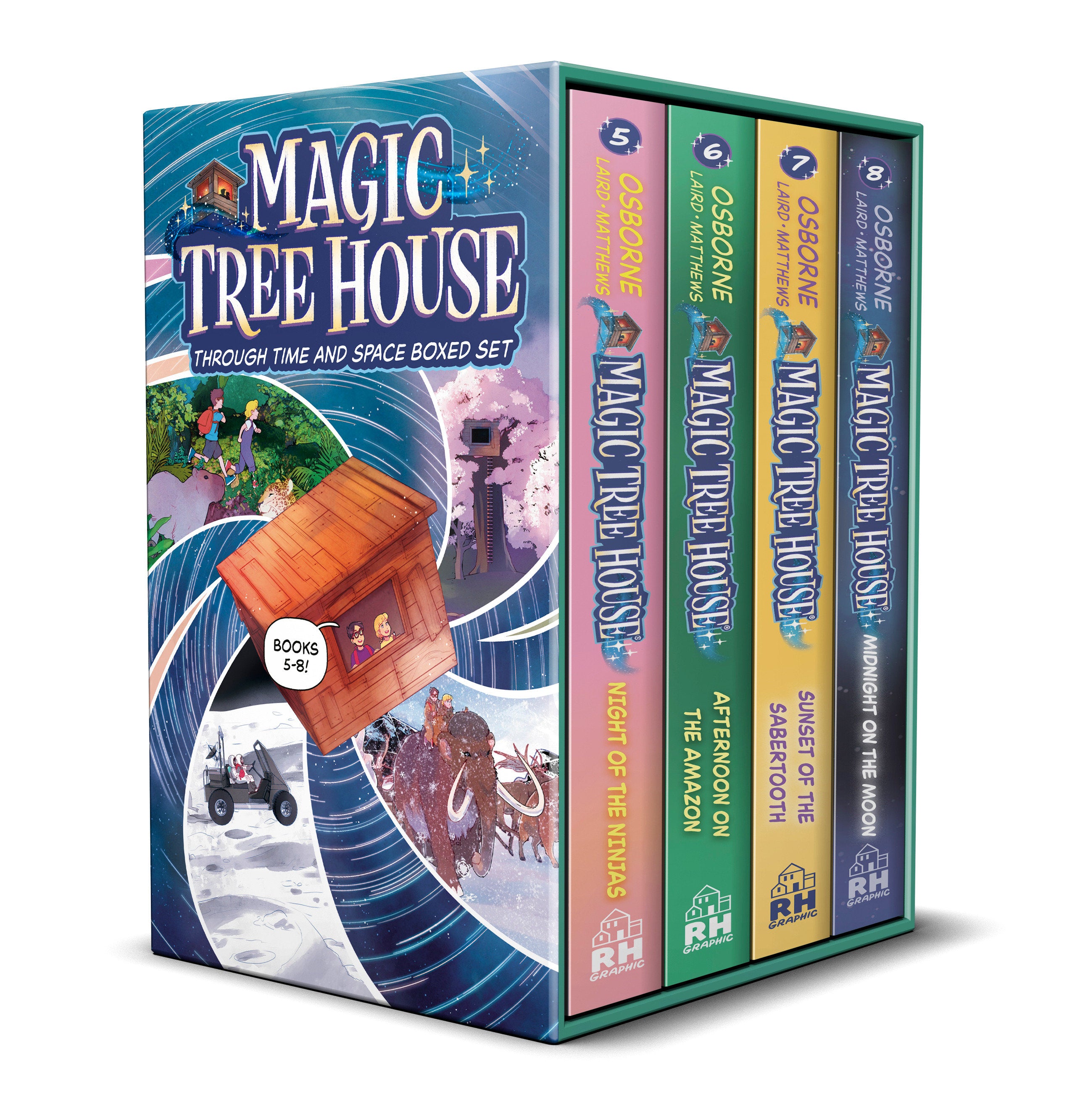 MAGIC TREE HOUSE THROUGH TIME AND SPACE BOXED SET: GRAPHIC NOVELS 5-8