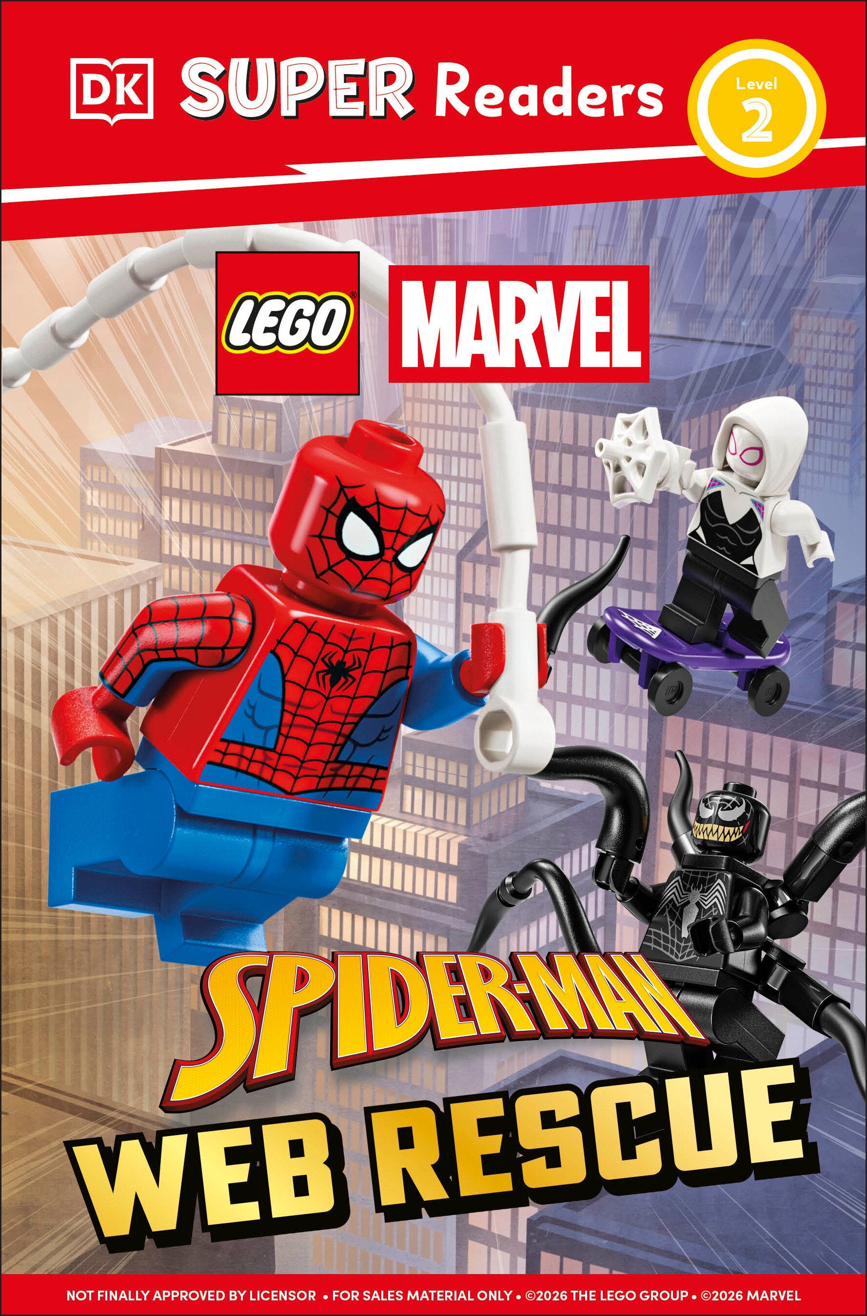 DK SUPER READERS LEVEL 2 LEGO SPIDER-MAN WEB RESCUE HARDCOVER