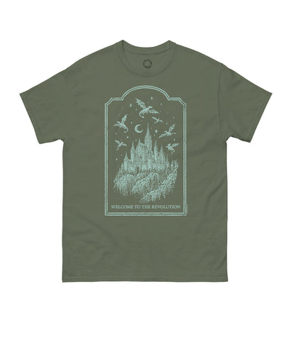 REBECCA YARROS'S FOURTH WING: WELCOME TO THE REVOLUTION UNISEX T-SHIRT MEDIUM