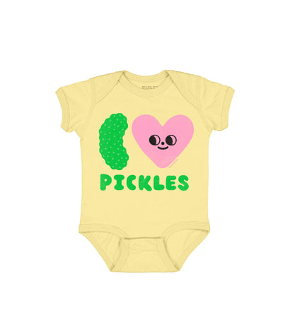 SUZY ULTMAN: I HEART PICKLES BABY BODYSUIT - 6 MO