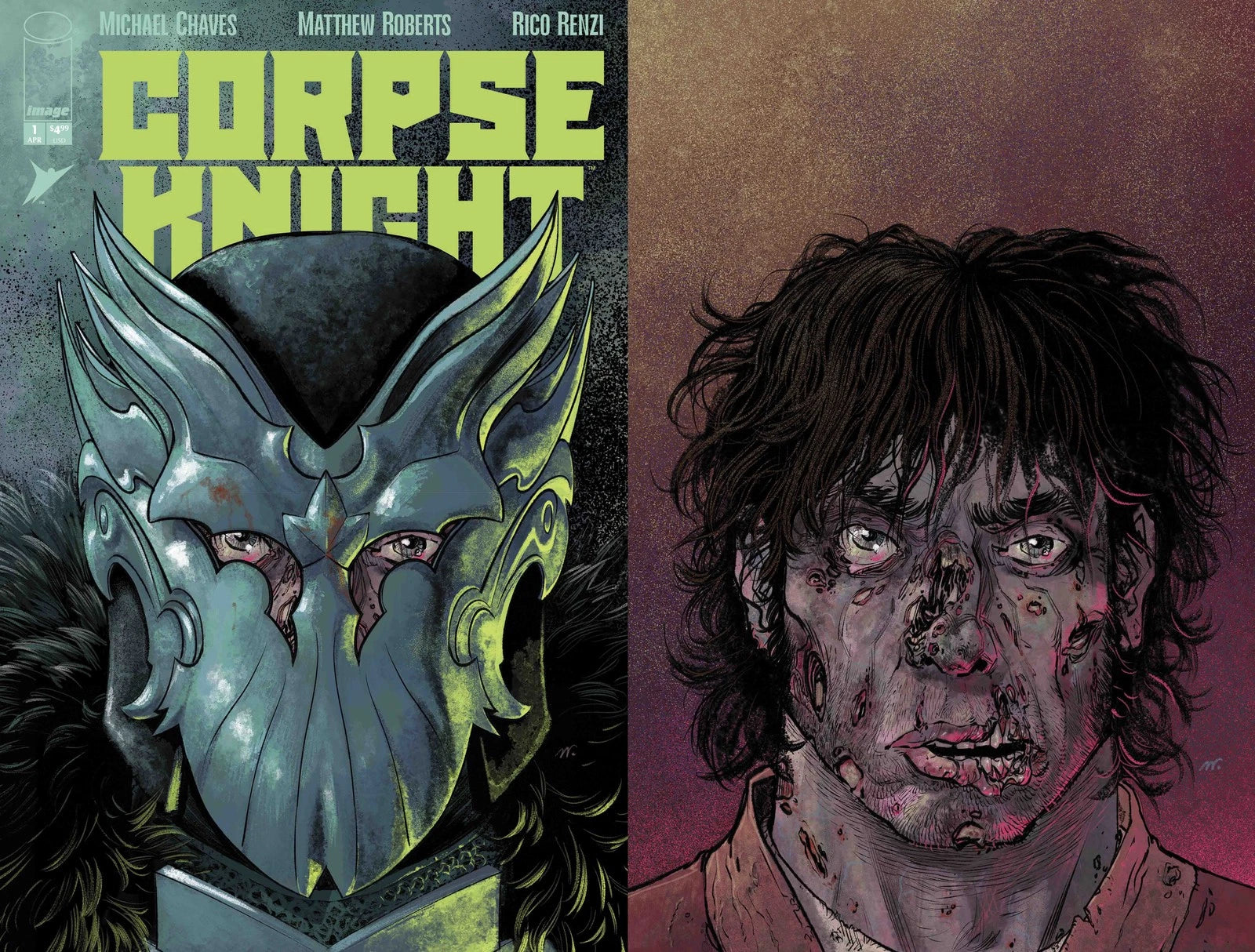 CORPSE KNIGHT #1 COVER G MATTHEW ROBERTS DIE CUT HELMET VARIANT