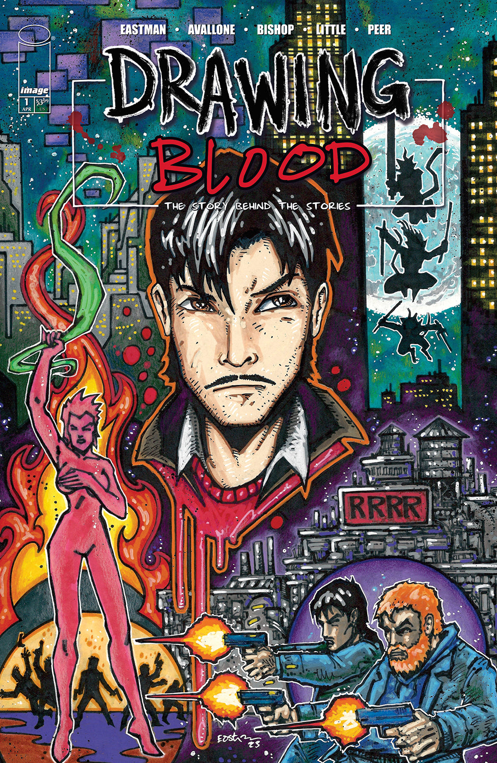 DRAWING BLOOD #1 COVER A KEVIN EASTMAN