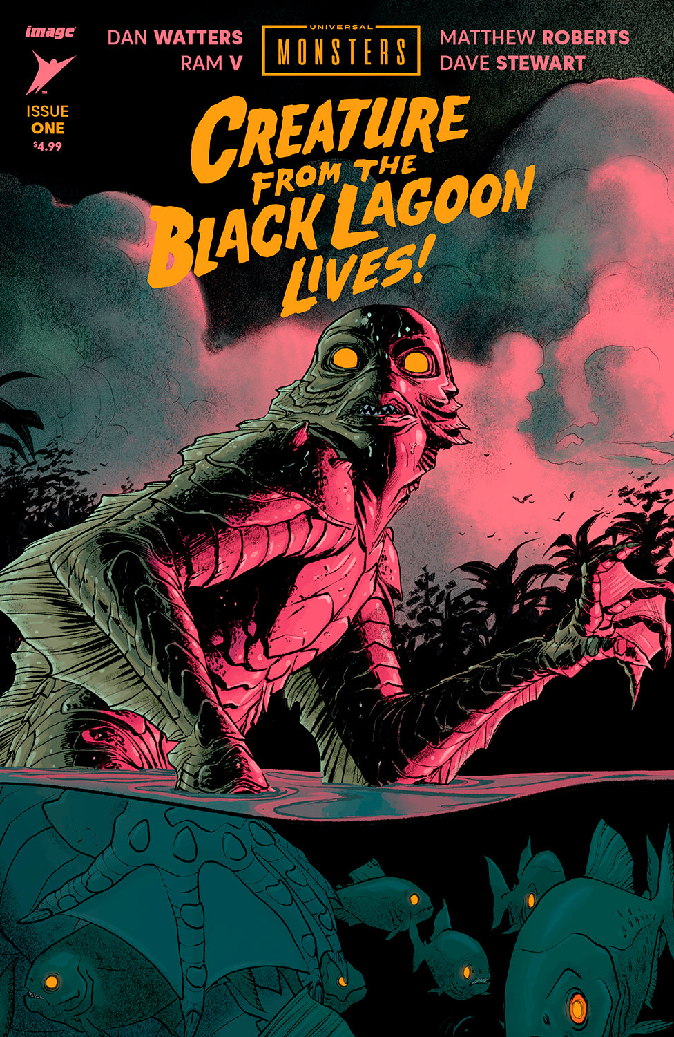 UNIVERSAL MONSTERS THE CREATURE FROM THE BLACK LAGOON LIVES #1 COVER A MATTHEW ROBERTS & DAVE STEWART