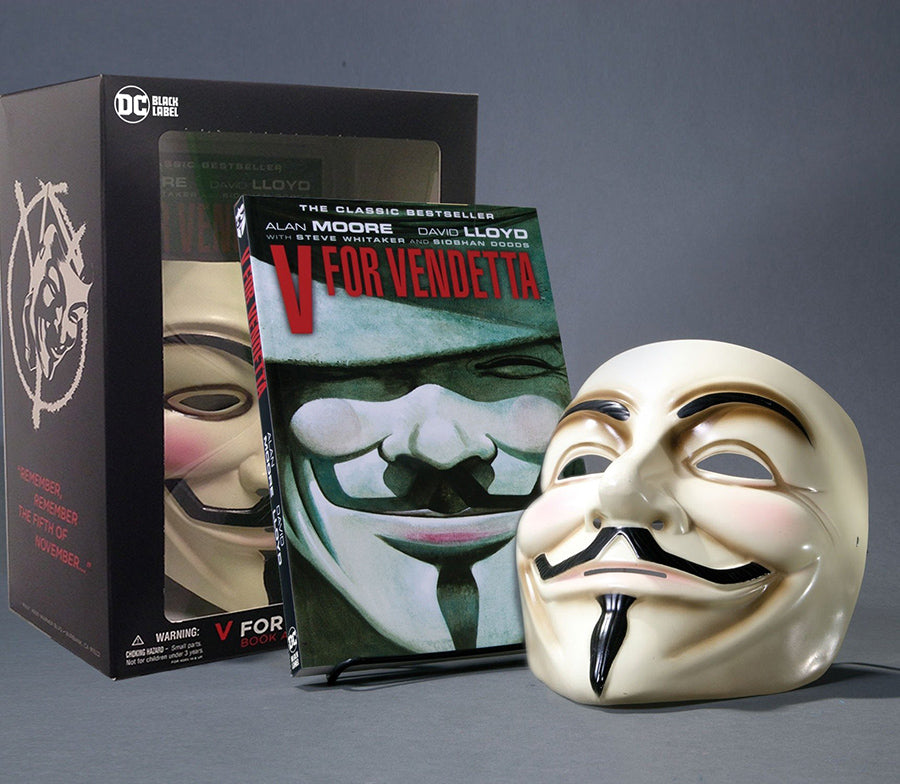 V FOR VENDETTA BOOK AND MASK SET NEW EDITION