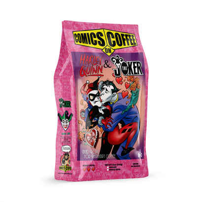 COMICS ON COFFEE HARLEY QUINN MAD LOVE FOR RASPBERRY 12OZ BAG